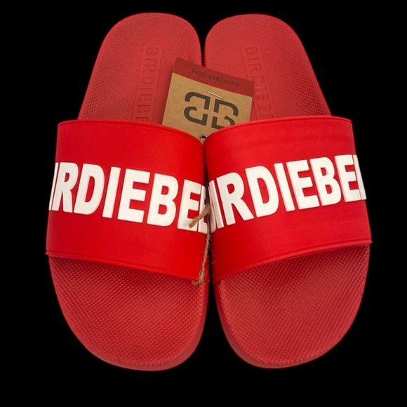 Birdiebee Red Women's Slide Sandals - Picture 1 of 8